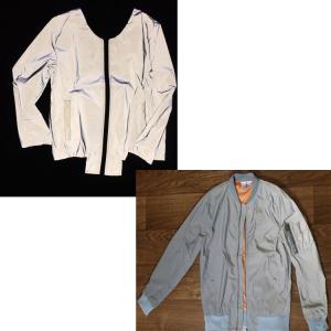 100% Polyester Recycled Grey Reflective Fabric Soft Clean Retro Reflective