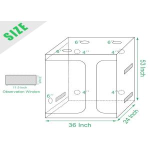 3000mm Height Led Grow Light Tent Kit With Window