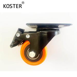 Orange Plastic PVC/PU Furniture Caster with Ball Bearing Top Plate Size 60*43/70