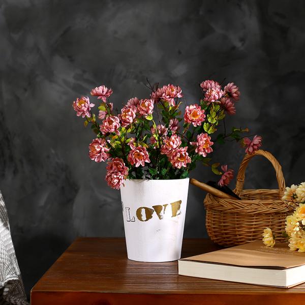 Shabby Chic Real Touch Artificial Flowers Floral Bouquet Daisy Tabletop Decorative