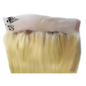 Cheap 14 Inch Silky Straight 360 Lace Frontal Wig , Blonde 360 Lace Frontal With Bundles for sale