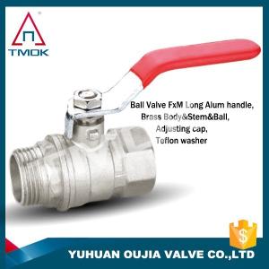 1.6 Mpa Nickel Plated Socket Weld Nsf Threaded Brass Ball Valve