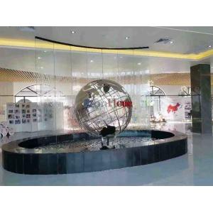 3.0M Plaza Decoration Polished Mirror Stainless Steel Globe Sculpture