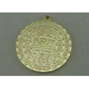 2.0 Inch DBU Die Cast Medals By Die Casting , With Real Gold Plating And 3D Design