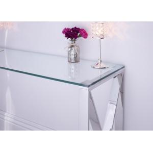 78cm 20KGS Tempered Glass Top Long Console Table For Hallways