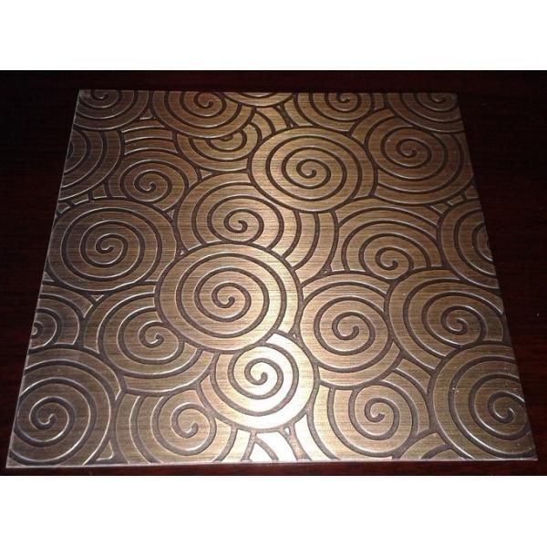 Quality 430 439 443 0.3mm Stainless Steel Sheet Spiral Printing For Decorative wholesale