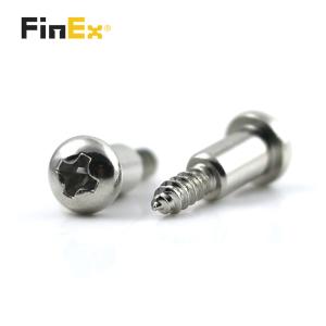 Metric Custom M3 Nickel Plated Cross Round Head Tapping Thread Step Shoulder