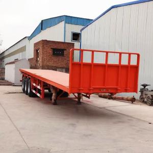 New 3-Axle 12-Tire Flat Plate Semi-Trailer For Sale With Carrying Capacity Of 30