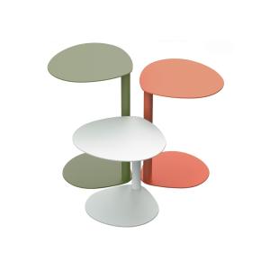 Hotel Lobby Sofa Side Table C Type Iron Coffee Table Floor Storage Corner Table