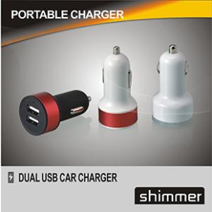 China ALUMINUM MINI DUAL USB CAR CHARGER/Iphone charger/car accessories on sale