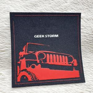 Cheap Silk Printing Logo On Woven Label Clothes Accessories T Shirt Printing Stickers for sale