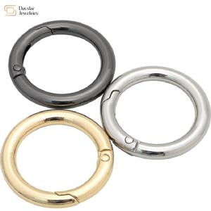 Metal Snap Hooks Clip Buckle Spring O Rings For Keychains Bag Purse Handbag