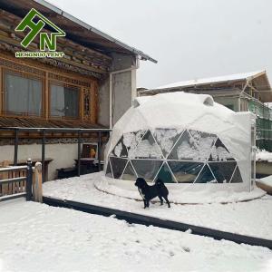 Small Dome Tent Camping Igloo Geodesic Dome Tent Install On The Snow