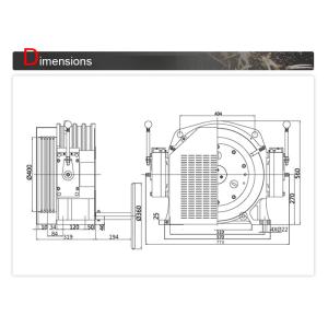 Traction Elevator System / Gearless Elevator Motor For Machine Lift 630KG