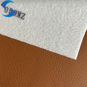 100% Polyester Non Woven Backing Artificial Leather Fabric Embossed Pattern