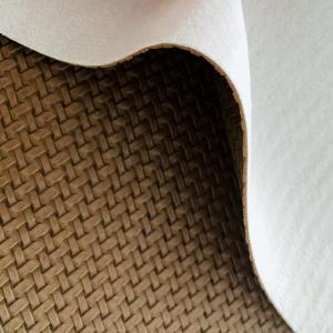Flexible Woven Pattern PVC Artificial Leather Custom Upholstery
