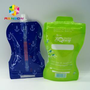 Reusable Baby Food Stand Up Spout Pouch Packaging Clear Drink Stand Up Spout
