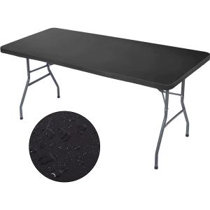 Modern Style 6FT Black Folding Table for Outdoor Dining Lightweight and Easy to