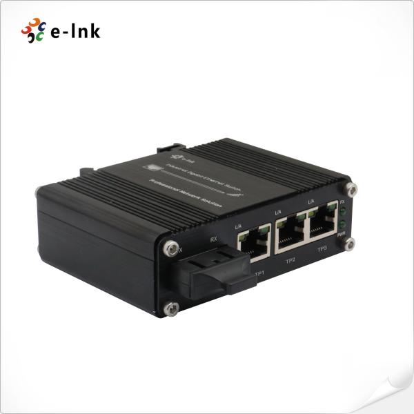 Quality Mini 3 Port 10/100/1000T Unmanaged Gigabit Ethernet Switch With 1 Port 1000X SC Optical wholesale