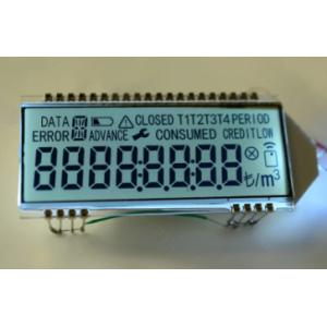 White Backlight Custom LCD Screen HTN Segmented 28PIN Energy Meter LCD Display
