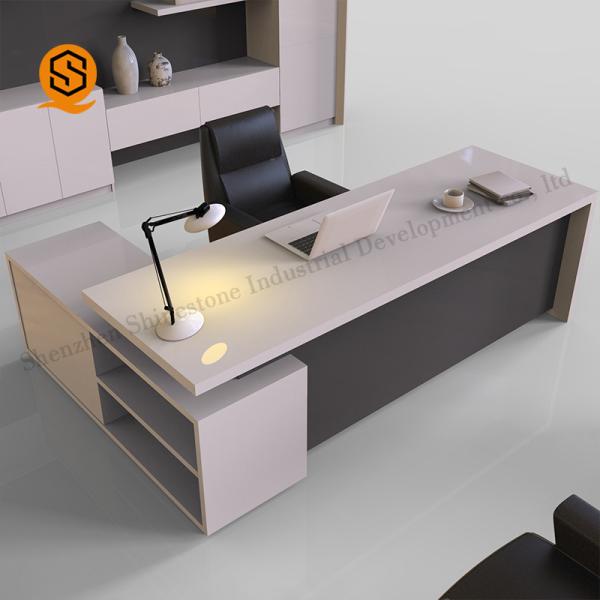Quality Inconspicuous Joins Solid Surface Office Furniture Executive Standing Desk wholesale