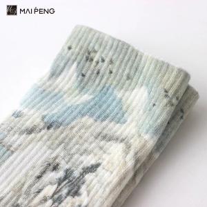 Landscape Pattern sublimation printed socks Custom Digital Printing Socks