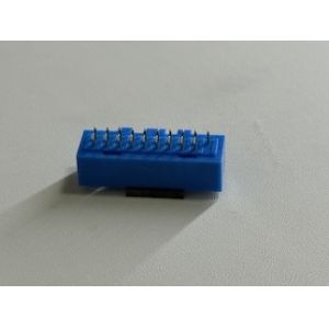 20-Pin IDC Dual-Row Enclosed Male Connector, Pin-Header Type, Exposed 3.2mm,