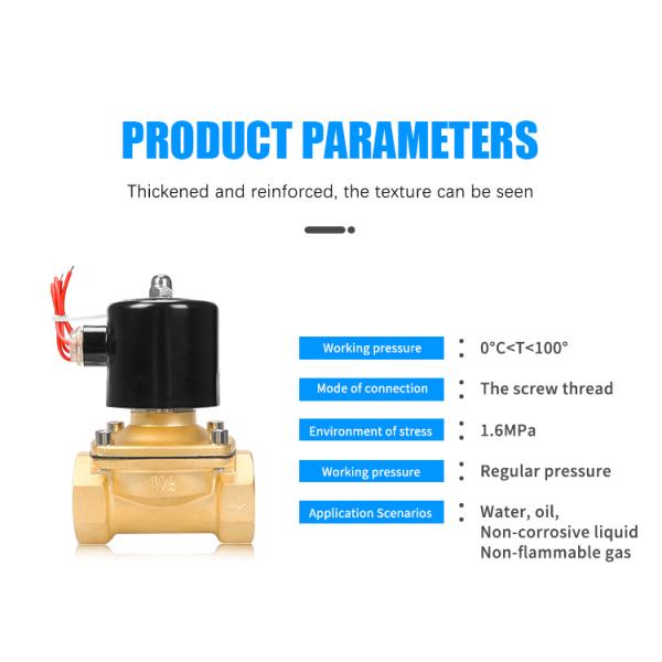 Water Gas Oil Liquid Solenoid Control Valve 12V Solenoid Valve Normally Closed