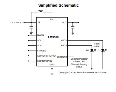 LM3559TLE/NOPB LED Lighting Drivers ICs Boost DSBGA-16 2MHz