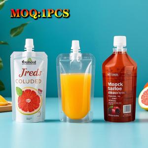 Custom Reusable Stand Up Pouch Bags With Spout Liquid Baby Food Fruit Juice Mud