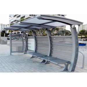 Glass Stainless Steel Bus Stop Ease Maintenance For Wait Car / Provide Temporary