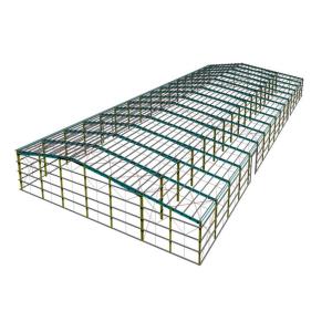 Customized Aluminum / PVC Windows Steel Structure Warehouse With C/Z Section