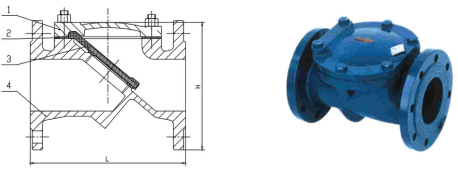 1.5 Inch Rubber Disc Water Supply Ductile Iron Check Valve Swing BS EN12334 PN10