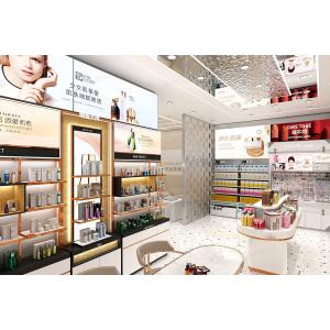 Gold Rush Series Case 54sqm Makeup Display Showcase for Cosmetic Store Design