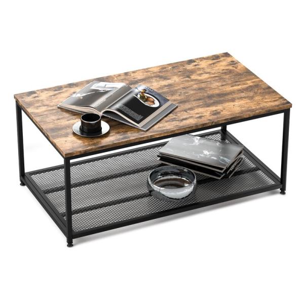 Quality Industrial Wood And Metal Coffee Table Nesting Accent Tables wholesale