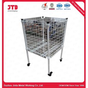 Mini Square Shape Wire Display Shelving With Wheels Height 900mm