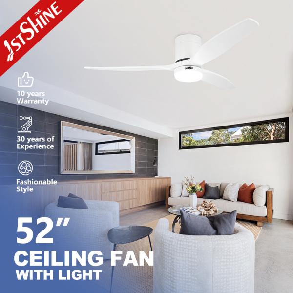 Quality 6 Speed LED Ceiling Fan with Metal Lamp Body Material and Fashion White Wooden Blade wholesale