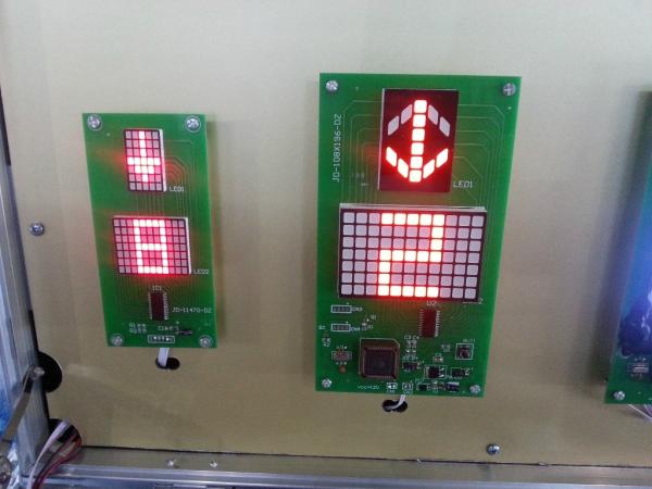 7x11 orange color square hole led dot matrix display module led panel for lift