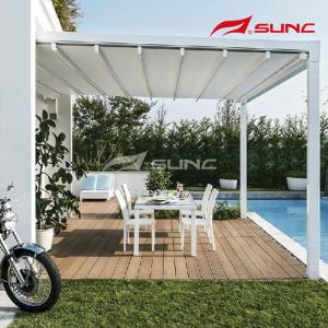 Cheap Motorized Awning Pvc Sail Retractable Roof Pergola Rain Protection for sale