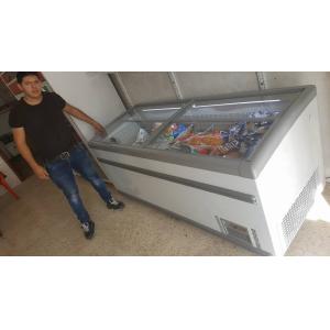 Danfoss Compressor Supermarket Island Freezer With Static Cooling System