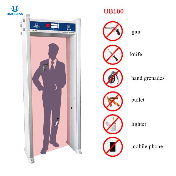 Single Zone Walk Through Security Scanner , Metal Walk Through Gate 100 Level