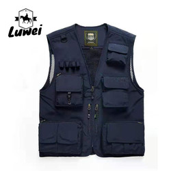 High Quality Breathable Mesh Outdoor Multi-pocket Utility Men's Vests Men's