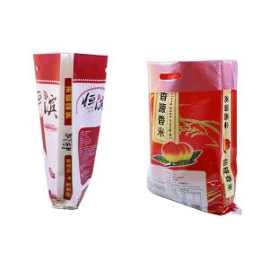 Custom Printed Woven Polypropylene Feed Bags Double Stitched Single Folded