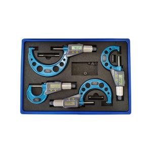 Set of 0-100mm Double Display Digital Outside Micrometer with IP54 Protection