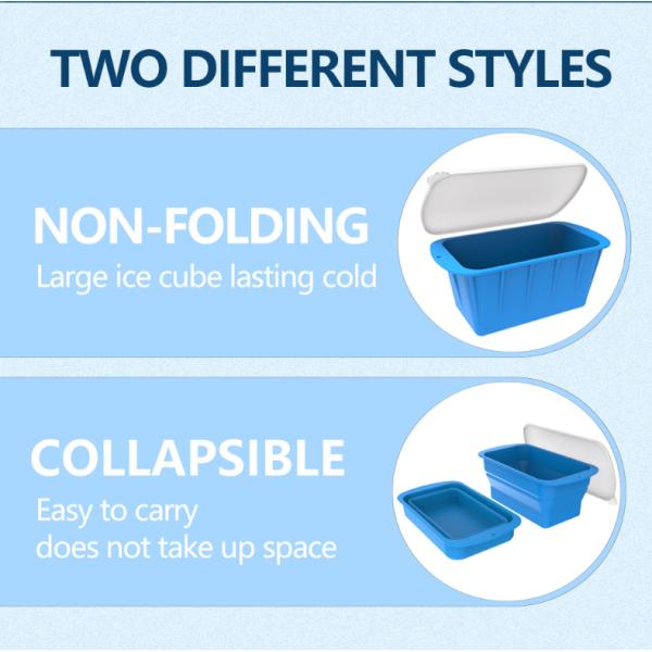 Sustainable Collapsible Ice Cube Tray Extra Large Reusable Silicone Ice Block Mold