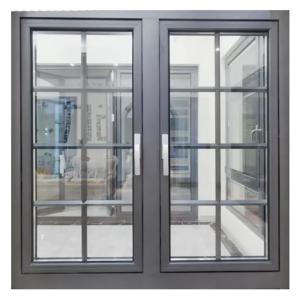 Latest Design Double Glazed Aluminum Casement Windows With Stainless Steel