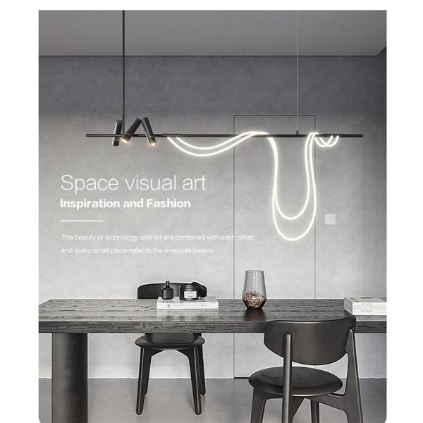 Nordic Designer Long Arc Lamp Spotlight chandelier dining room Bar Minimalism Chandelier(WH-MI-391)