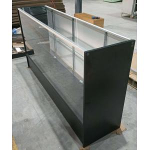 6'' Full Vision Glass Display Case Tempered Glass Top And Black Melamine Surface