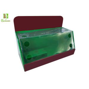 Trapezoid Store Cardboard Counter Top Display Holder Plastic Door Protection