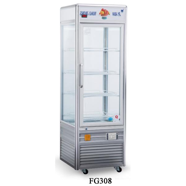 Single Temperature Refrigerated Cake Display Cabinets 308L Four - Sides Tempered